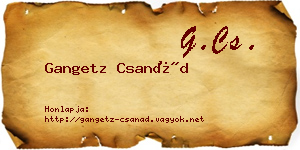 Gangetz Csanád névjegykártya